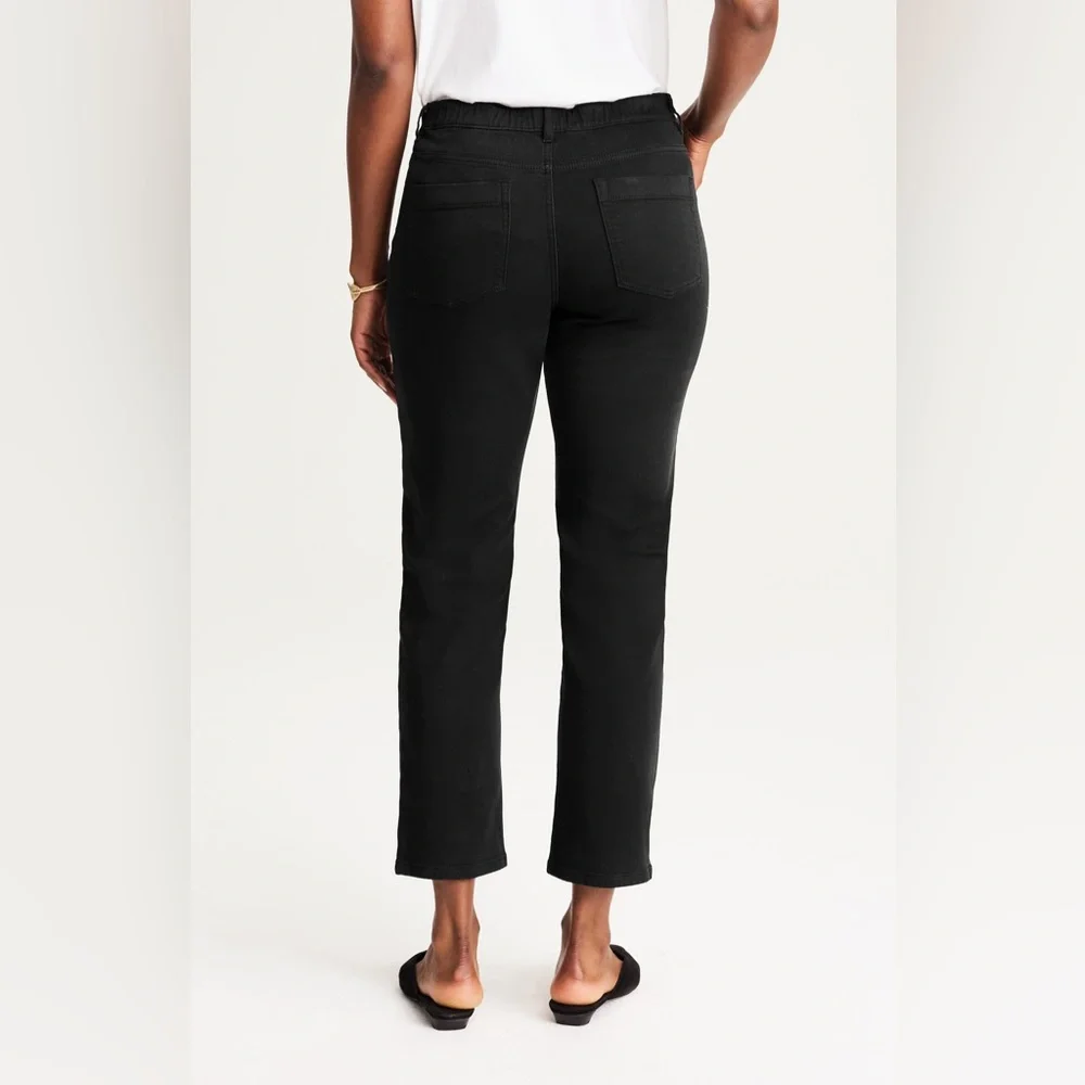 J.Jill High Rise Cropped Jeans – Size 10 black cotton pants - Picture 2 of 14